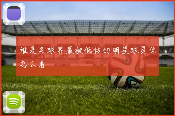 谁是足球界最被低估的明星球员你怎么看